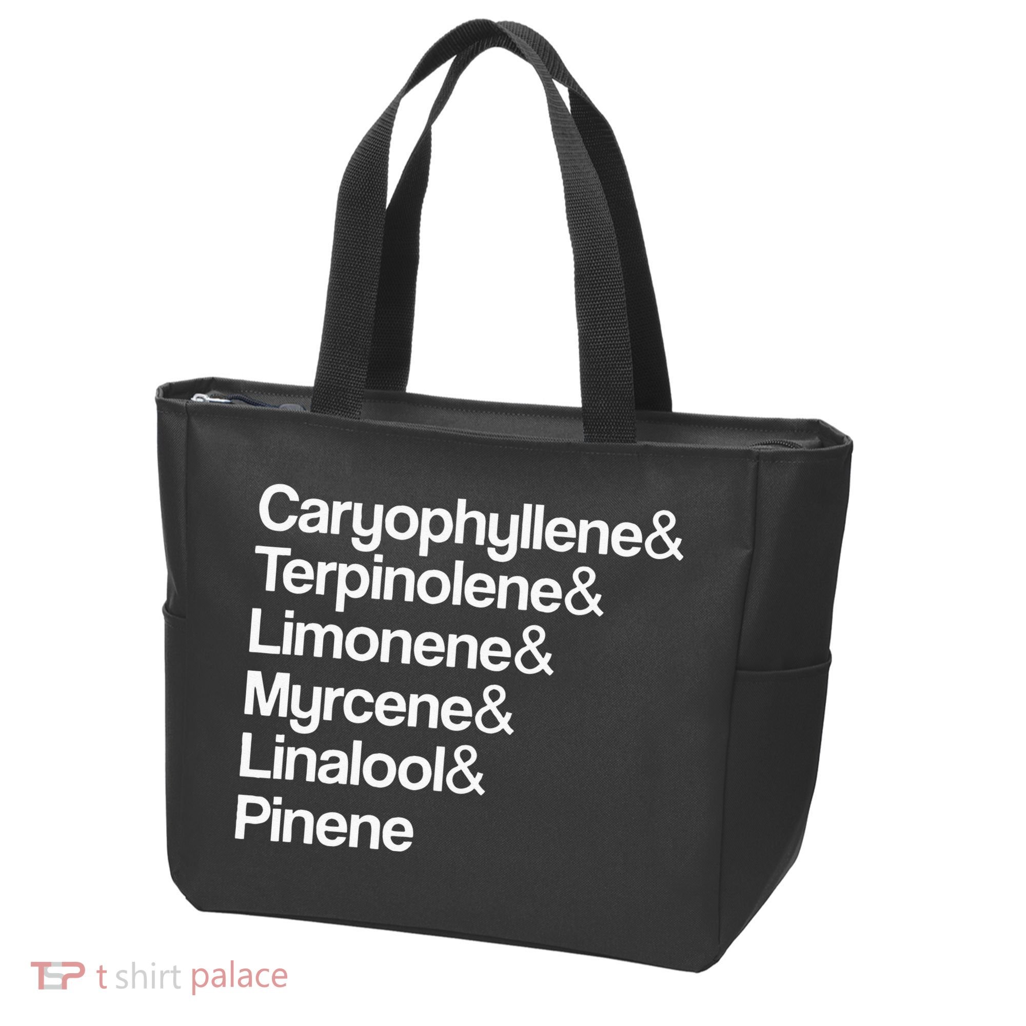 Cannabis Terpenes Terps List Marijuana Smoker Toker 420 Weed Tote Bag