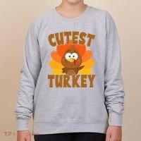 Cutest Turkey Thanksgiving Festive Women's Sweatshirt thumb 0