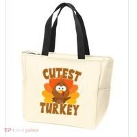 Cutest Turkey Thanksgiving Festive Tote Bag thumb 3