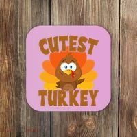 Cutest Turkey Thanksgiving Festive Coaster thumb 0
