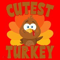 Cutest Turkey Thanksgiving Festive Santa Hat thumb 1