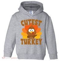Cutest Turkey Thanksgiving Festive Toddler Hoodie thumb 0