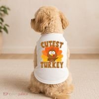 Cutest Turkey Thanksgiving Festive Doggie Tank thumb 2