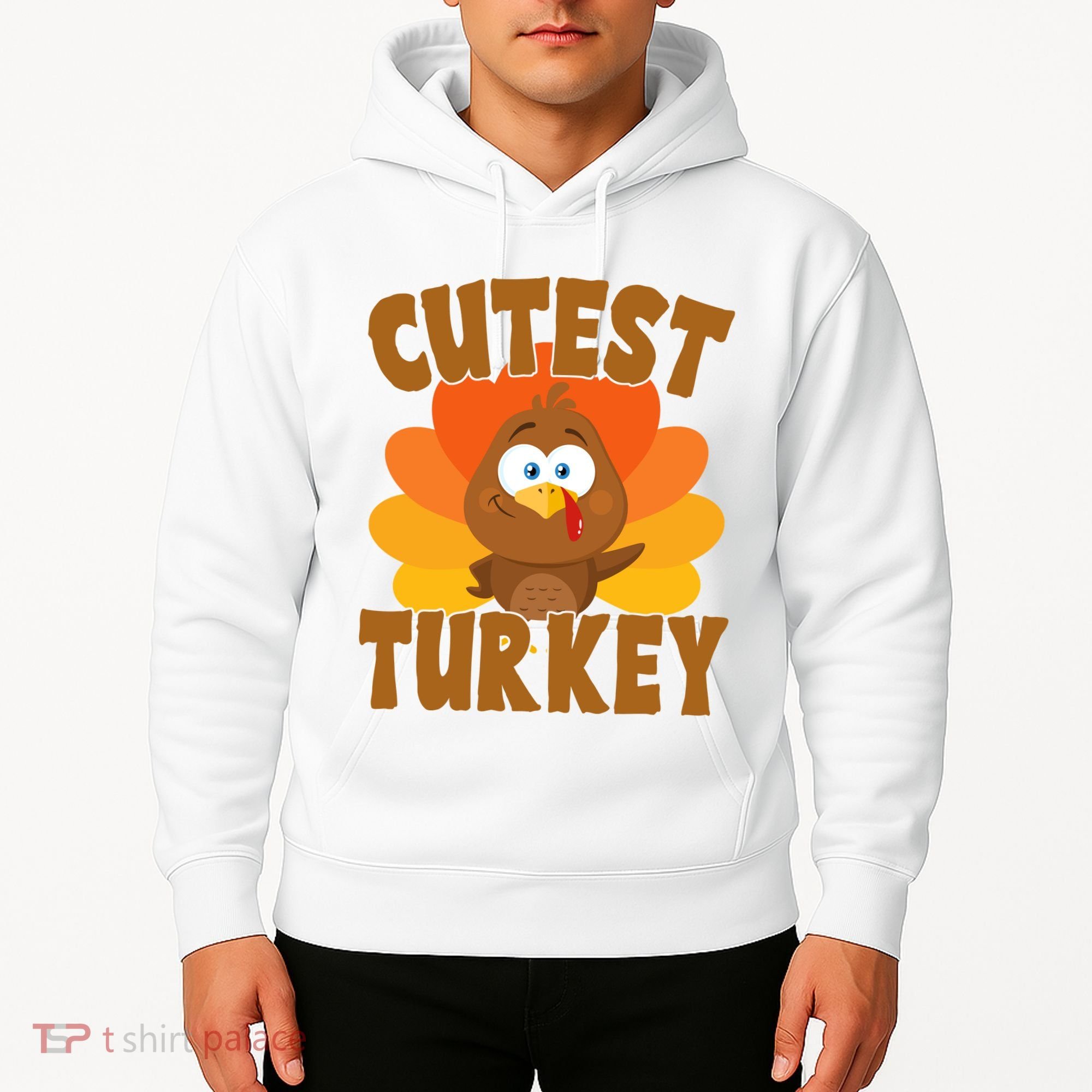 Cutest Turkey Thanksgiving Festive Hoodie