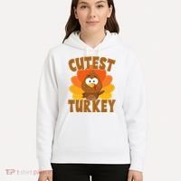 Cutest Turkey Thanksgiving Festive Hoodie thumb 5