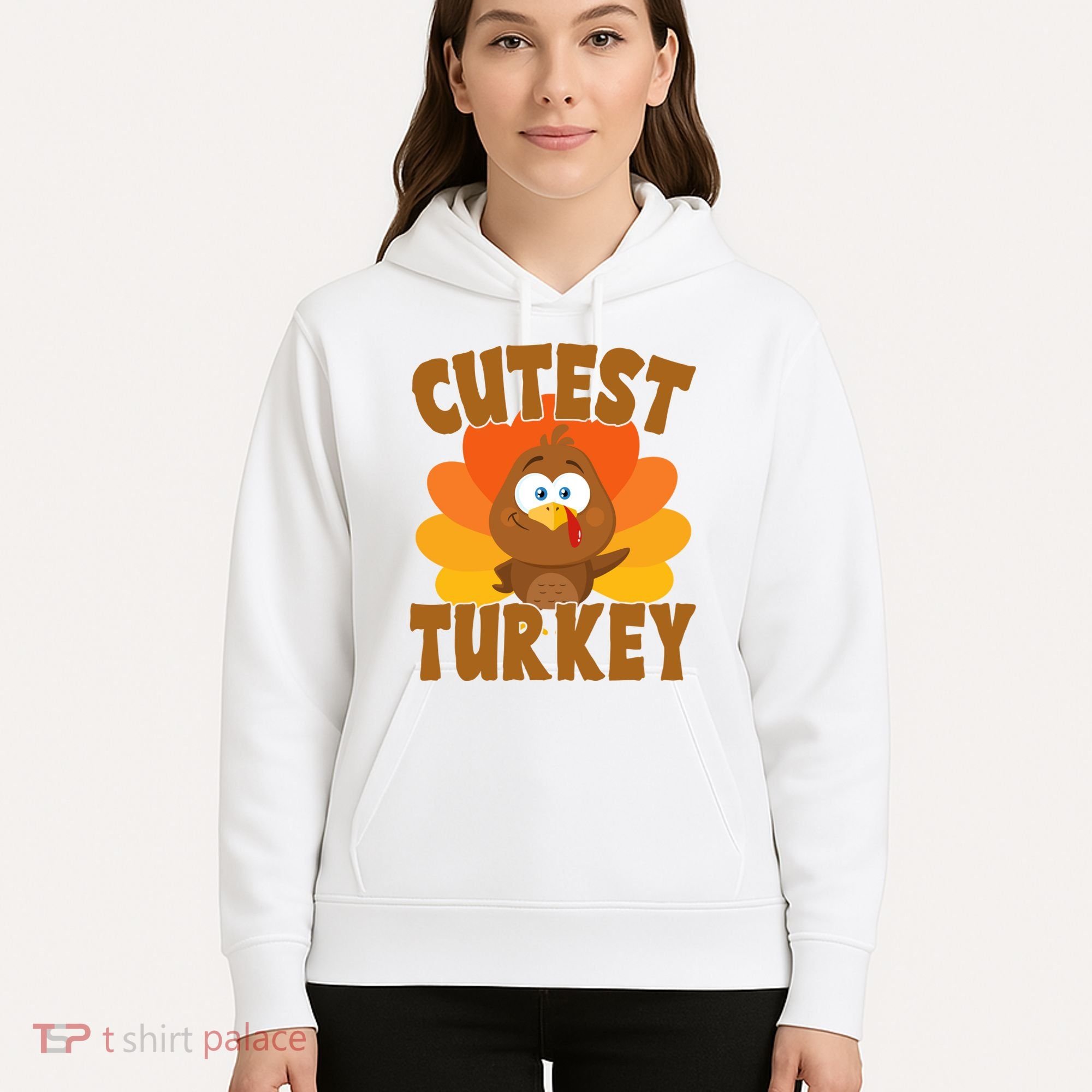 Cutest Turkey Thanksgiving Festive Hoodie