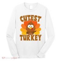 Cutest Turkey Thanksgiving Festive Long Sleeve Shirt thumb 0