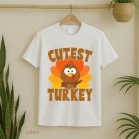 Cutest Turkey Thanksgiving Festive T-Shirt thumb 2