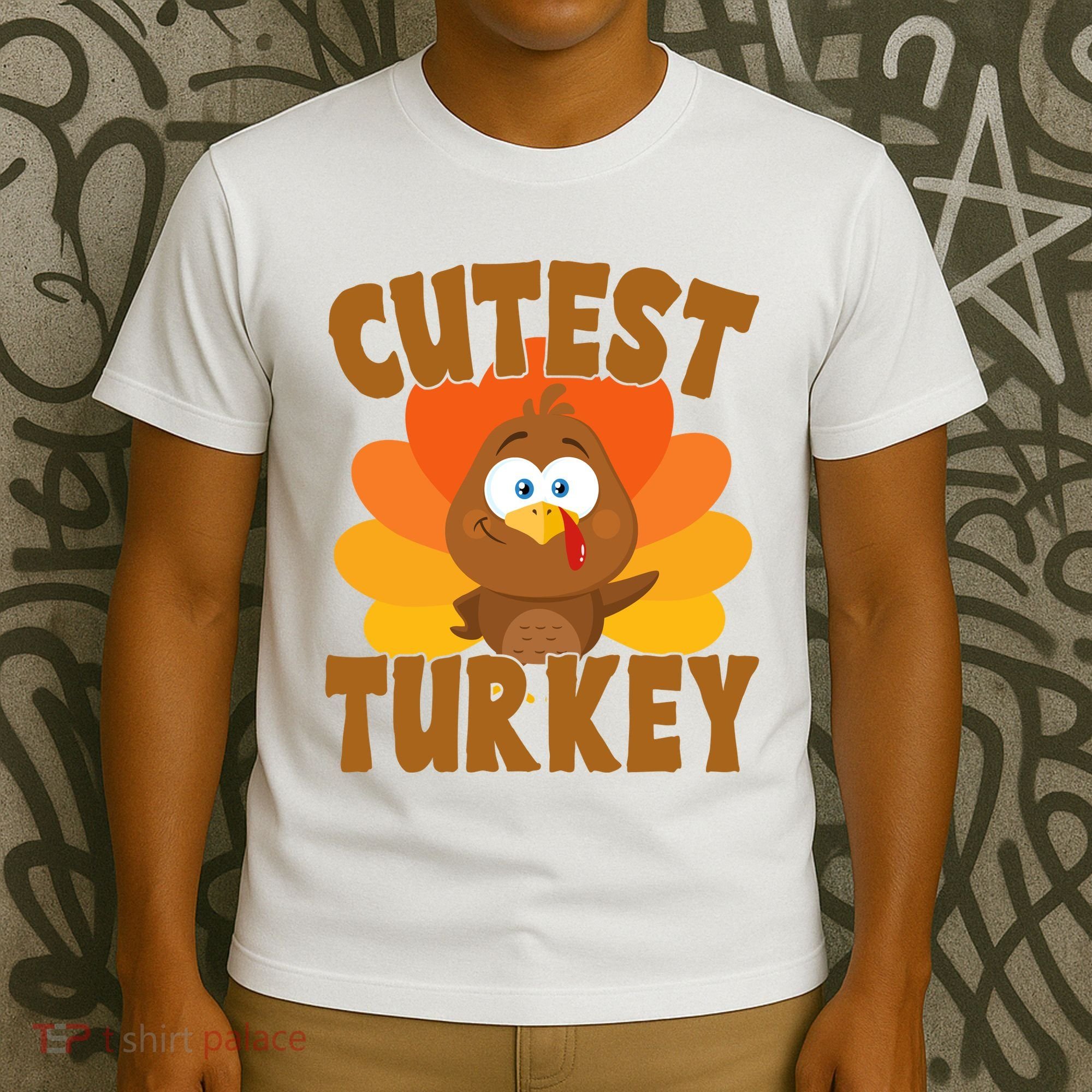 Cutest Turkey Thanksgiving Festive T-Shirt