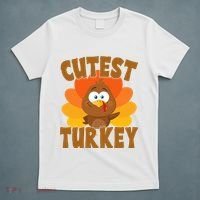 Cutest Turkey Thanksgiving Festive T-Shirt thumb 5