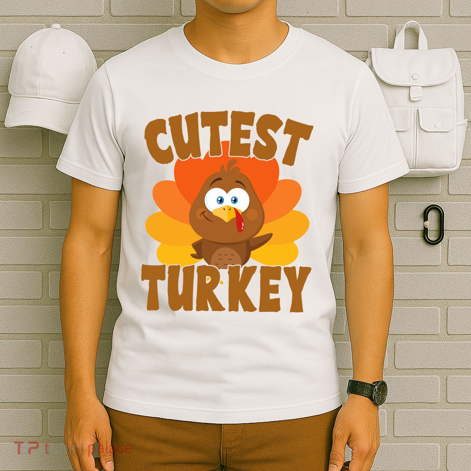 Cutest Turkey Thanksgiving Festive T-Shirt