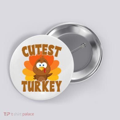 Cutest Turkey Thanksgiving Festive Button