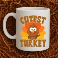 Cutest Turkey Thanksgiving Festive Coffee Mug thumb 2