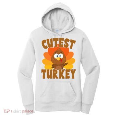 Cutest Turkey Thanksgiving Festive Women's Hoodie
