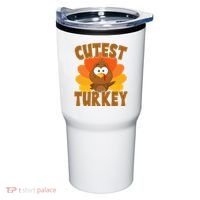 Cutest Turkey Thanksgiving Festive Tumbler thumb 0