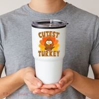Cutest Turkey Thanksgiving Festive Tumbler thumb 2