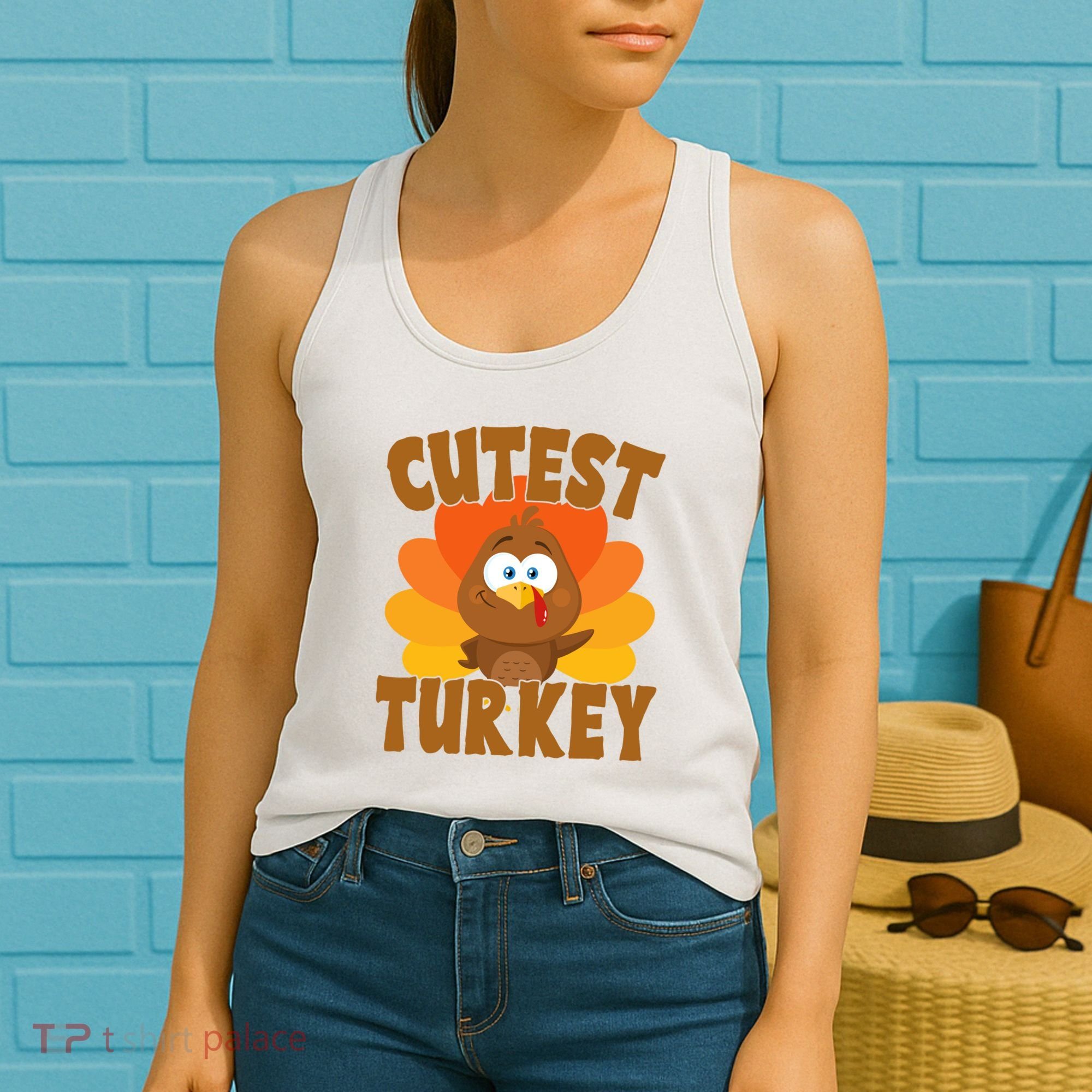 Cutest Turkey Thanksgiving Festive Women's Tank Top