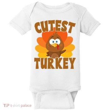 Cutest Turkey Thanksgiving Festive Baby Bodysuit