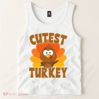 Cutest Turkey Thanksgiving Festive Tank Top thumb 2
