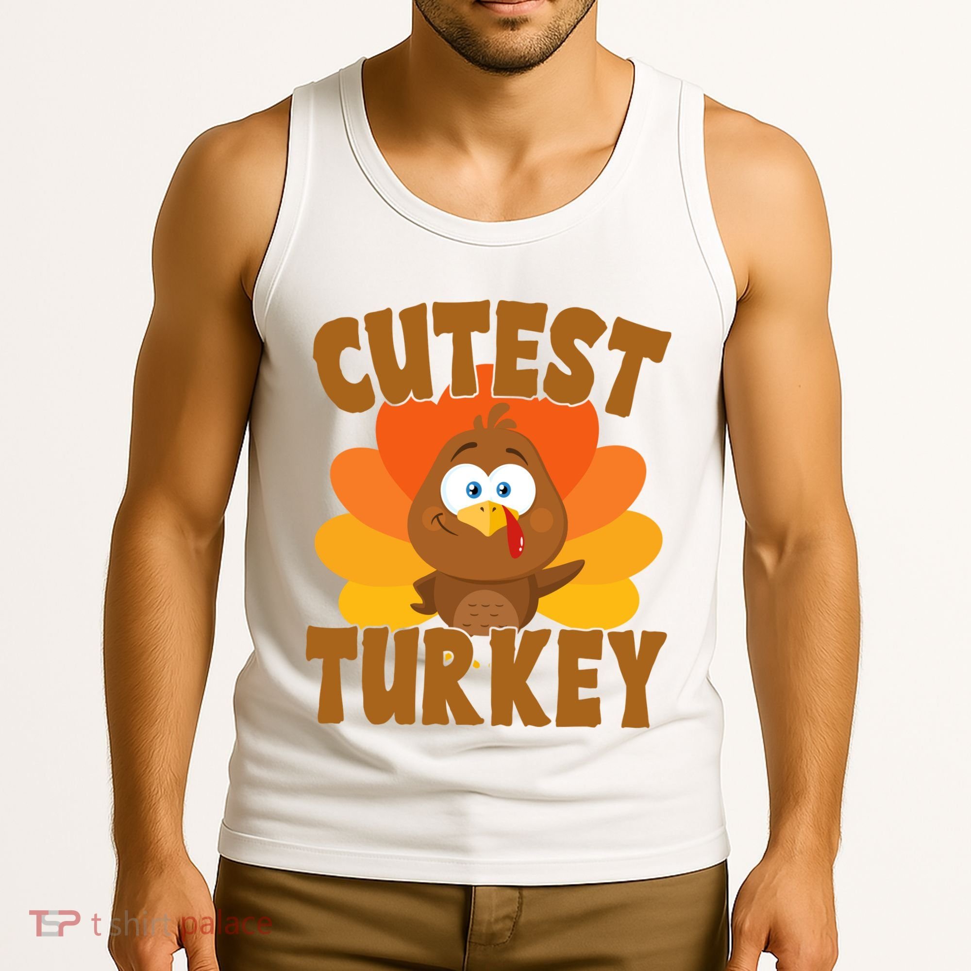Cutest Turkey Thanksgiving Festive Tank Top
