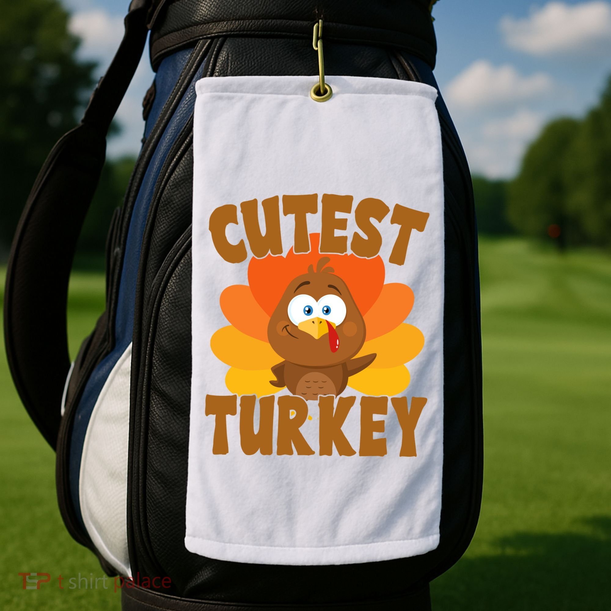 Cutest Turkey Thanksgiving Festive Golf Towel