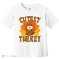 Cutest Turkey Thanksgiving Festive Toddler T-Shirt thumb 0