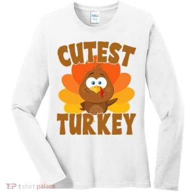 Cutest Turkey Thanksgiving Festive Women's Long Sleeve Shirt