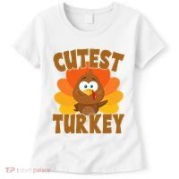 Cutest Turkey Thanksgiving Festive Women's T-Shirt thumb 0