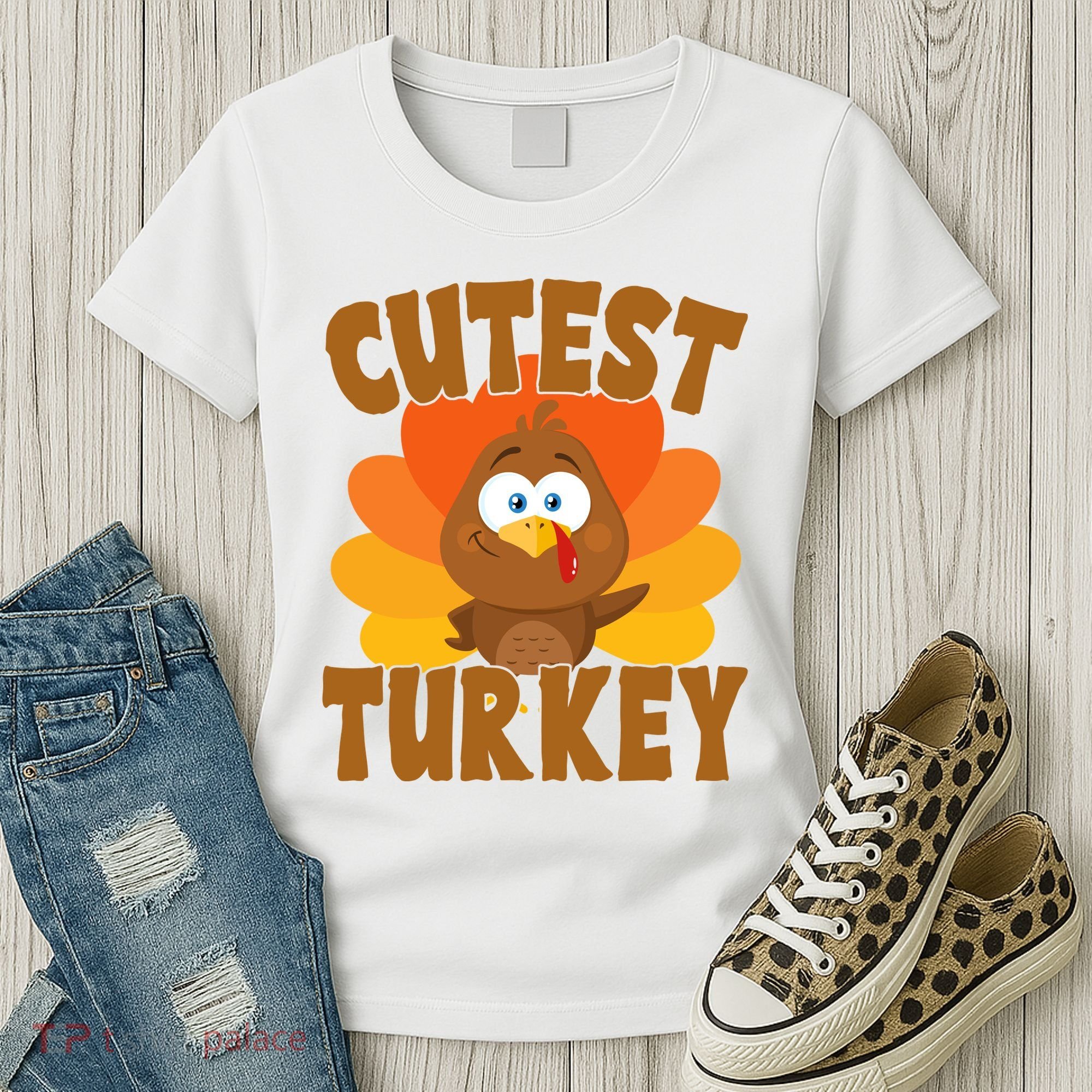 Cutest Turkey Thanksgiving Festive Women's T-Shirt