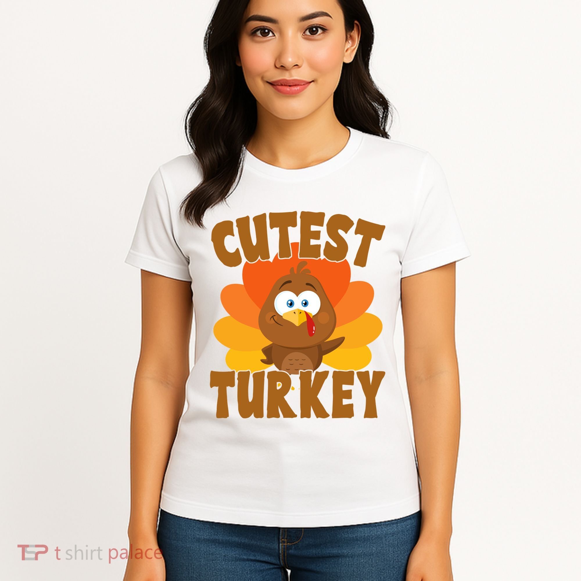 Cutest Turkey Thanksgiving Festive Women's T-Shirt