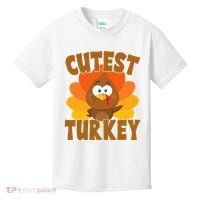 Cutest Turkey Thanksgiving Festive Kids T-Shirt thumb 0