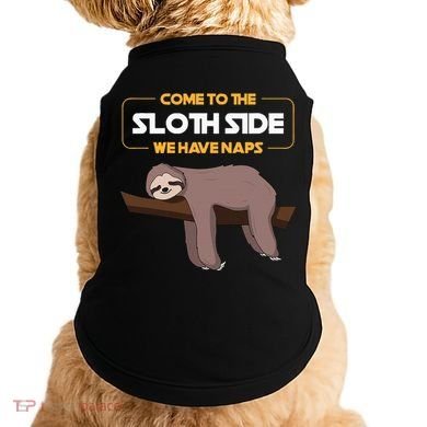 Come To The Sloth Side Funny Sloth Pun Doggie Tank