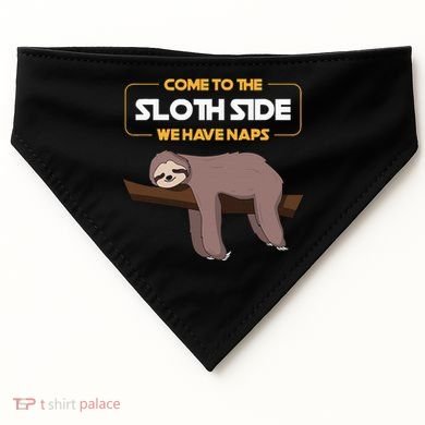 Come To The Sloth Side Funny Sloth Pun USA-Made Doggie Bandana