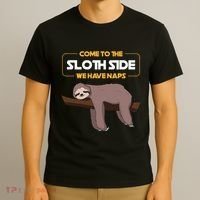 Come To The Sloth Side Funny Sloth Pun T-Shirt thumb 3