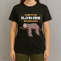 Come To The Sloth Side Funny Sloth Pun T-Shirt thumb 4