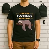 Come To The Sloth Side Funny Sloth Pun T-Shirt thumb 6