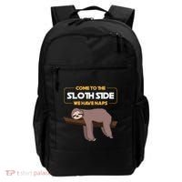Come To The Sloth Side Funny Sloth Pun Backpack thumb 0