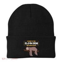 Come To The Sloth Side Funny Sloth Pun Beanie thumb 0