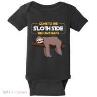 Come To The Sloth Side Funny Sloth Pun Baby Bodysuit thumb 0