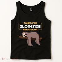 Come To The Sloth Side Funny Sloth Pun Tank Top thumb 2