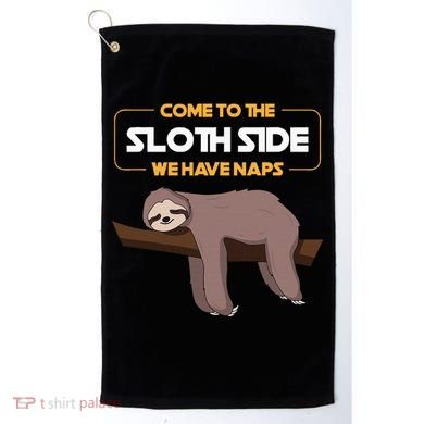 Come To The Sloth Side Funny Sloth Pun Golf Towel