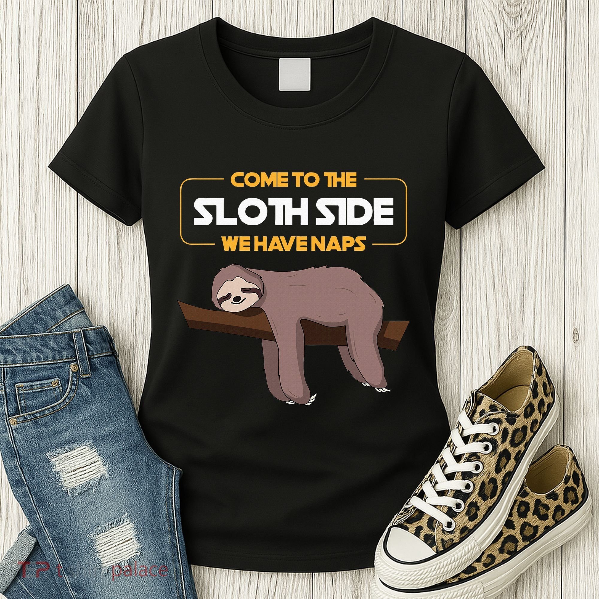 Come To The Sloth Side Funny Sloth Pun Women's T-Shirt