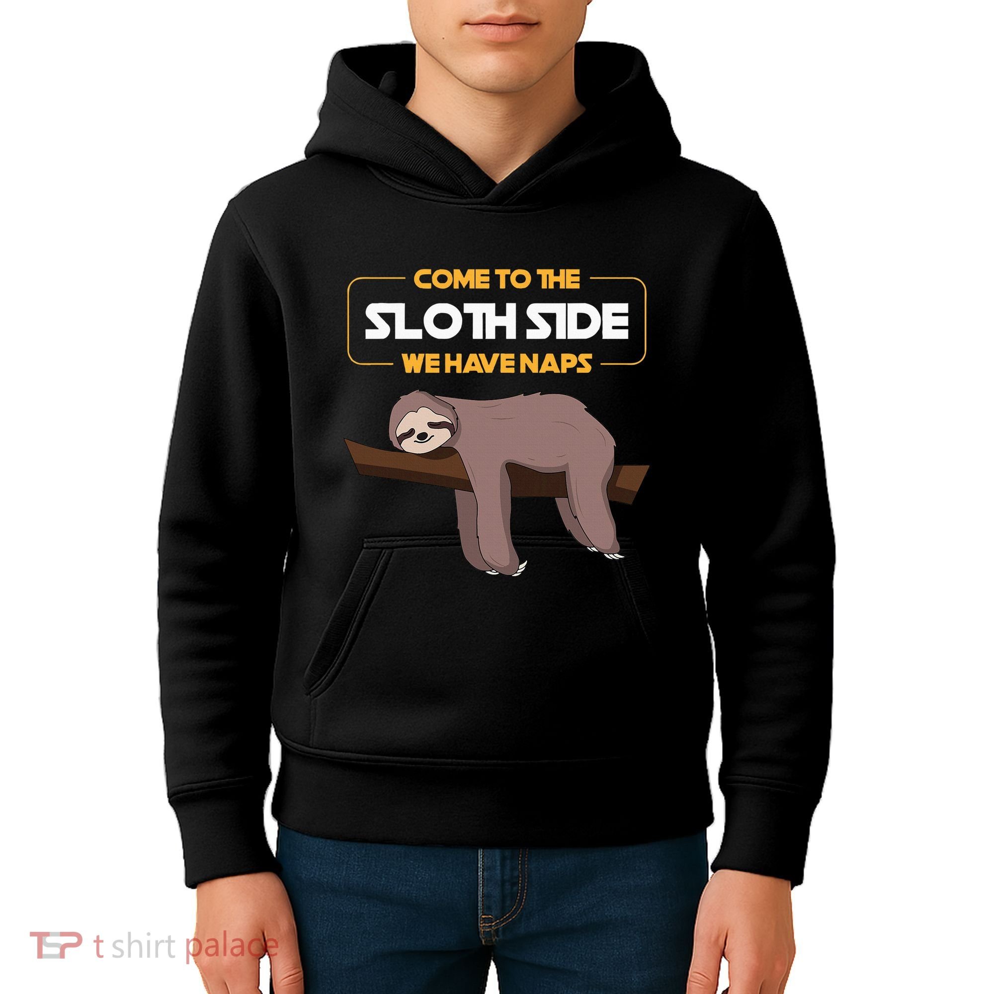 Come To The Sloth Side Funny Sloth Pun Kids Hoodie