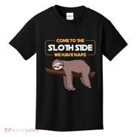 Come To The Sloth Side Funny Sloth Pun Kids T-Shirt thumb 0