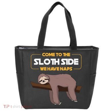 Come To The Sloth Side Funny Sloth Pun Tote Bag