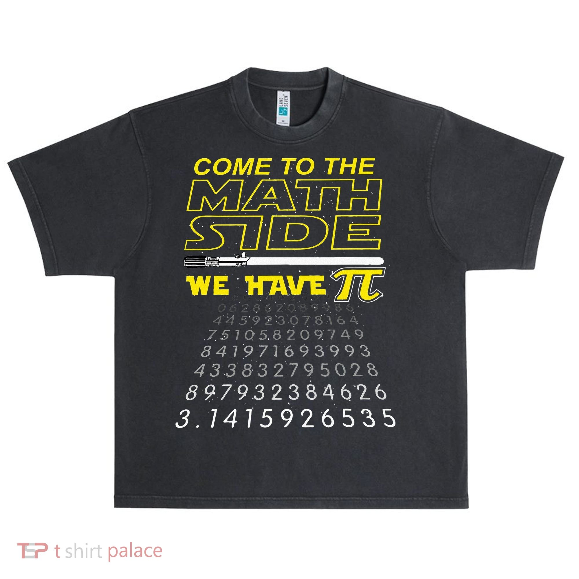 Come To The Math Side We Have Pi Math Geek & Nerd Urban Oversized Heavyweight T-Shirt