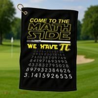 Come To The Math Side We Have Pi Math Geek & Nerd Golf Towel thumb 1