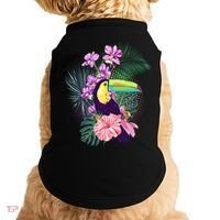 Cute Tropical Toucan Bird Doggie Tank thumb 0