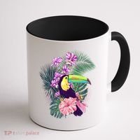 Cute Tropical Toucan Bird Coffee Mug thumb 1