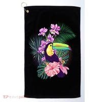 Cute Tropical Toucan Bird Golf Towel thumb 0